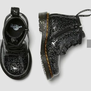 DR MARTENS INFANT 1460 GLITTER ANKLE BOOTS